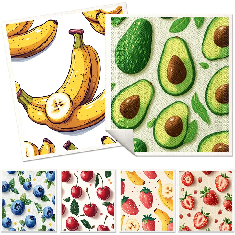 6Pcs Fruits Printed Swedish Dishcloths Eco-Friendly Reusable Dish Towels Absorbent Kitchen Cleaning Wipe Soft Washable Dish Rags
6Pcs Fruits Printed Swedish Dishcloths Eco-Friendly Reusable Dish Towels Absorbent Kitchen Cleaning Wipe Soft Washable Dish Rags