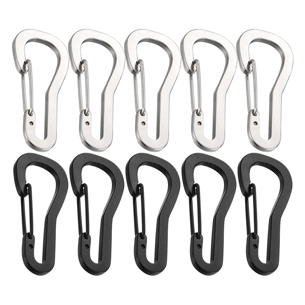 10 Pcs Keychain Metal Carabiner Clips Outdoor Climbing Buckles Heavy Duty Stainless Steel Mini Hook
10 Pcs Keychain Metal Carabiner Clips Outdoor Climbing Buckles Heavy Duty Stainless Steel Mini Hook
