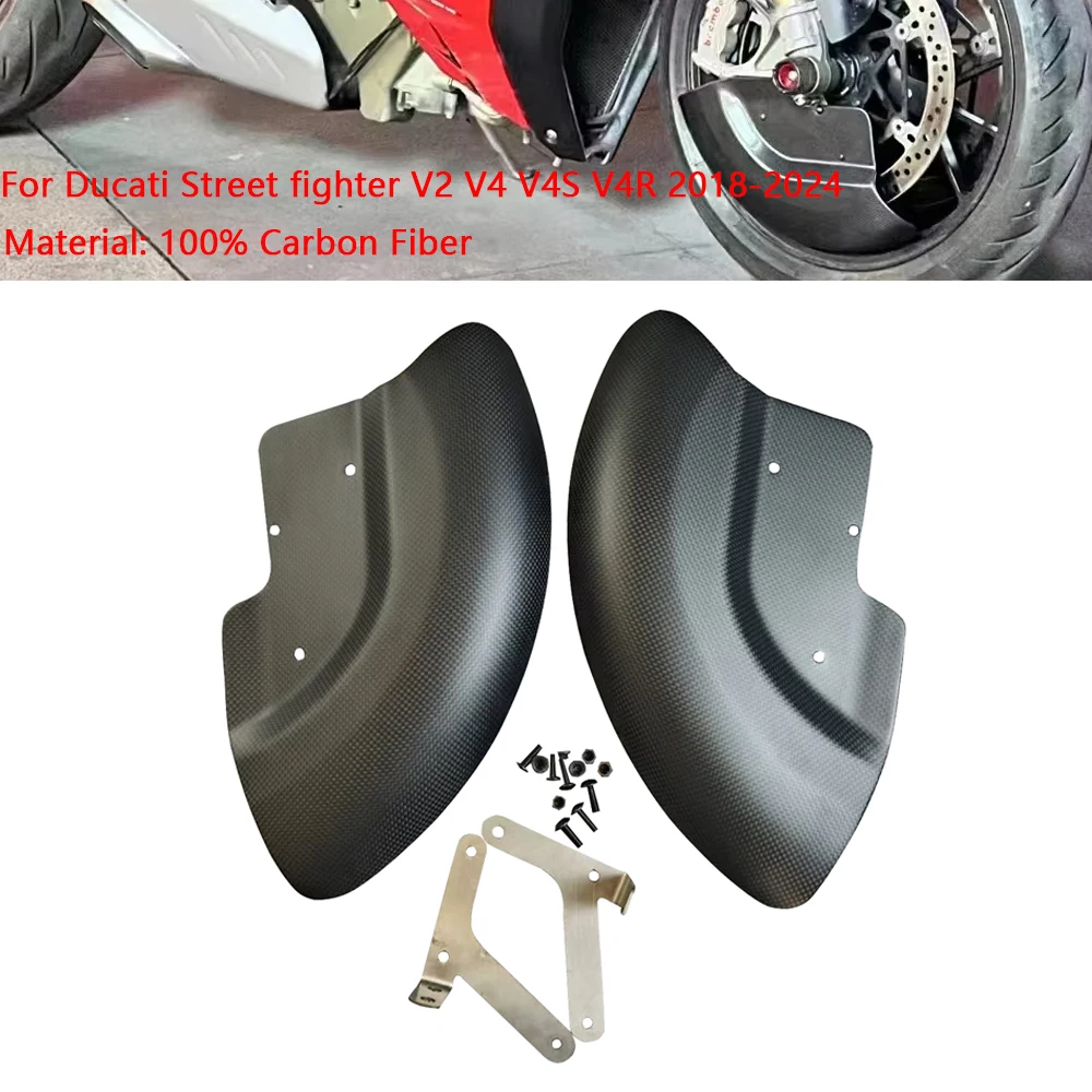 For Ducati Street fighter V2 V4 V4S V4R 2018-2025 Carbon Fiber Motorcycle Front Brake Caliper Heat Dissipation Guide Wheel Cover
For Ducati Street fighter V2 V4 V4S V4R 2018-2025 Carbon Fiber Motorcycle Front Brake Caliper Heat Dissipation Guide Wheel Cover