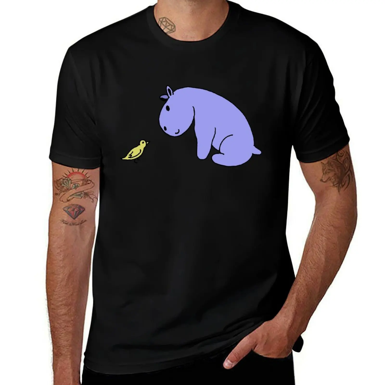 Cute blue hippo chatting with bird T-Shirt funny t shirts cotton T-Shirt
Cute blue hippo chatting with bird T-Shirt funny t shirts cotton T-Shirt