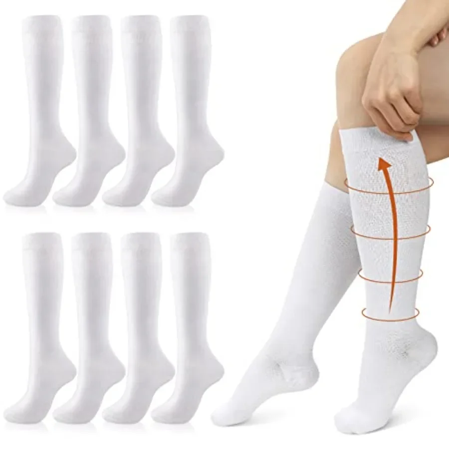 Tisancy 4 Pairs Cotton Compression Socks for Women Men 20-30 Mmhg Knee High Support Socks for Nurse Pregnant Sports Travel
Tisancy 4 Pairs Cotton Compression Socks for Women Men 20-30 Mmhg Knee High Support Socks for Nurse Pregnant Sports Travel