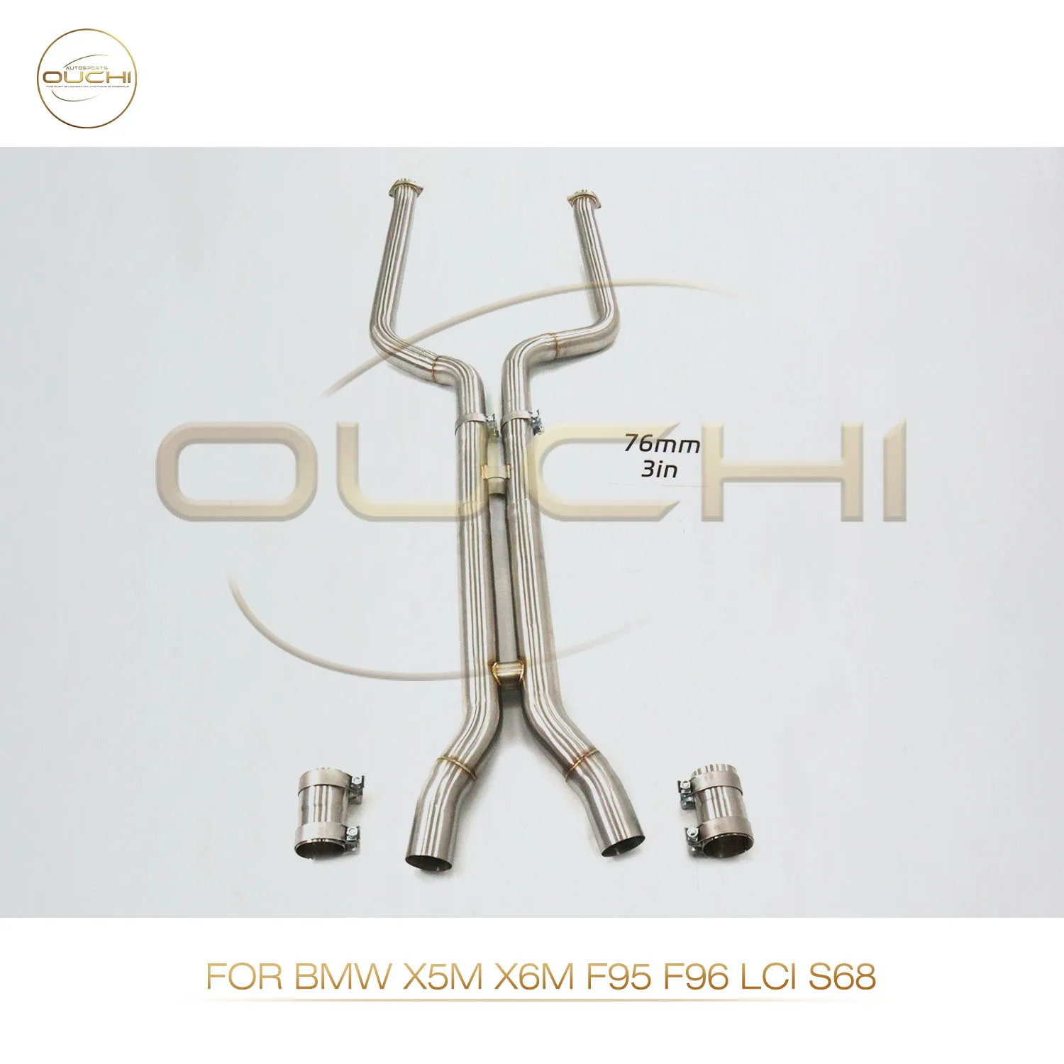 OUCHI Factory Direct Sales Middle Pipe for BMW X5M X6M F95 F96 LCI S68 SS304 Car Exhaust 76mm Pipe Design
OUCHI Factory Direct Sales Middle Pipe for BMW X5M X6M F95 F96 LCI S68 SS304 Car Exhaust 76mm Pipe Design