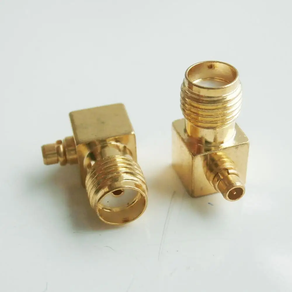 MMCX To SMA Connector Socket MMCX Male To SMA Female Plug 90 Degree Right Angle MMCX - SMA GOLD Plated Coaxial Coax RF Adapters
MMCX To SMA Connector Socket MMCX Male To SMA Female Plug 90 Degree Right Angle MMCX - SMA GOLD Plated Coaxial Coax RF Adapters
