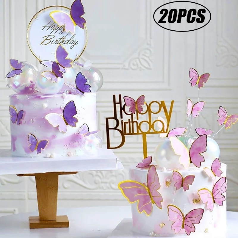 20/1pcs Cake Toppers Stamping Purple Pink Butterfly Happy Birthday Cake Decoration Wedding Party Dessert Cake Decorative Tools
20/1pcs Cake Toppers Stamping Purple Pink Butterfly Happy Birthday Cake Decoration Wedding Party Dessert Cake Decorative Tools