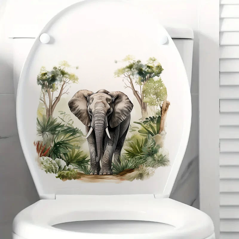 Elephant Watercolor Toilet Sticker, Water-proof Home Wall Decal, Used for Wall, Bathroom, Cabinet, Door,Toilet, Car, Laptop
Elephant Watercolor Toilet Sticker, Water-proof Home Wall Decal, Used for Wall, Bathroom, Cabinet, Door,Toilet, Car, Laptop