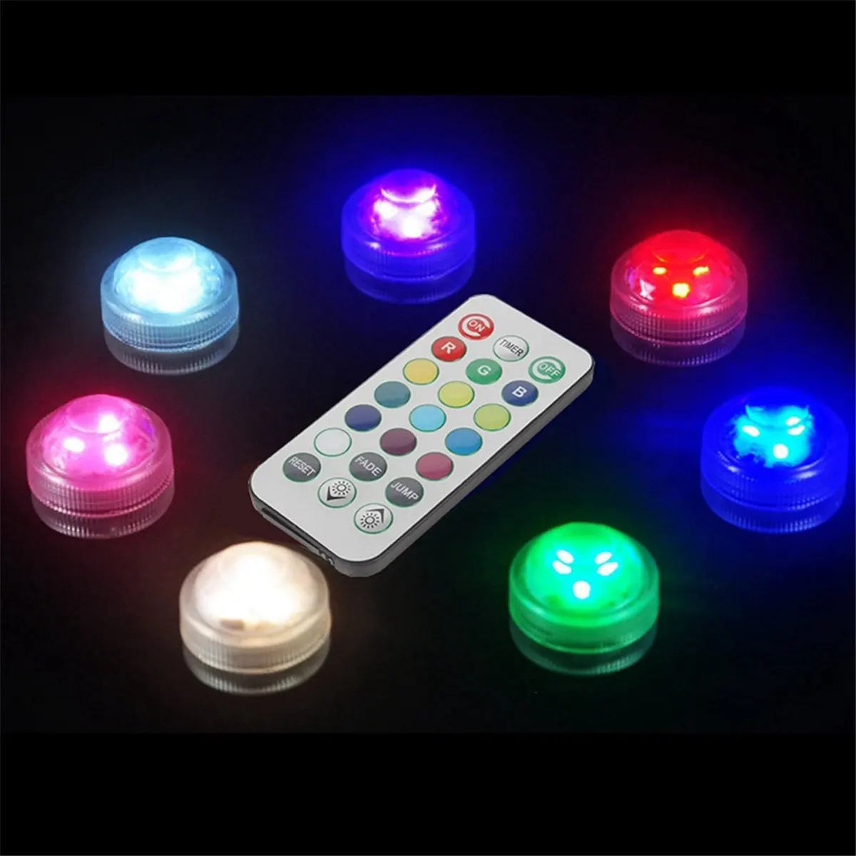 (DT37) RGB Night Light with Wireless Remote Control LED Remote Control Waterproof Light 3D Printer Model Standard Components