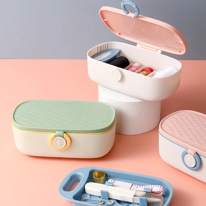 Household Multifunctional Sewing Box, Portable Set, Sewing Bag, Double-layer Hand Sewing Needle Storage Box with Buckle Thimble
Household Multifunctional Sewing Box, Portable Set, Sewing Bag, Double-layer Hand Sewing Needle Storage Box with Buckle Thimble