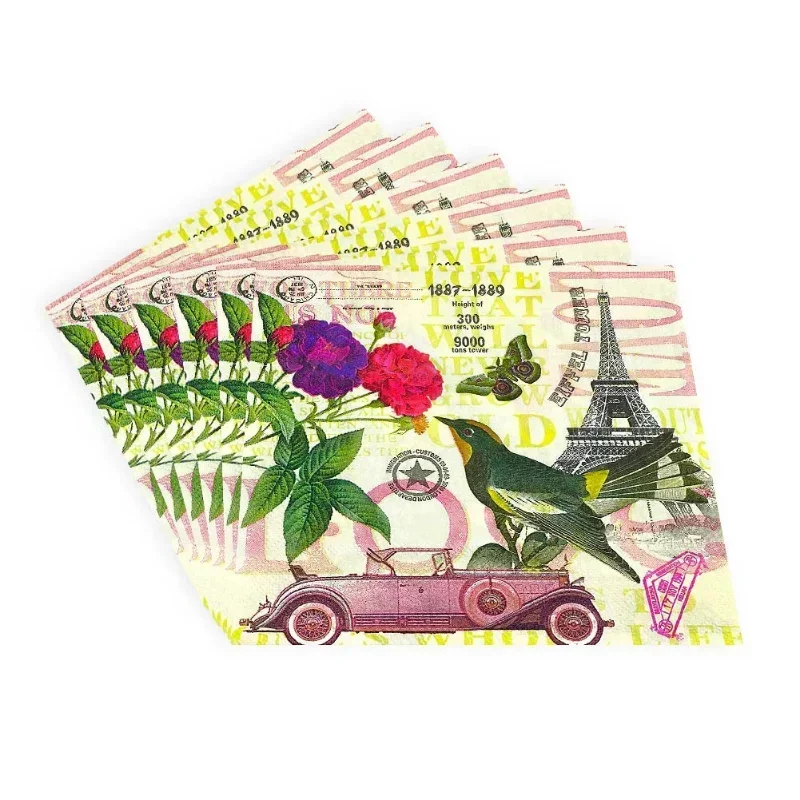 Parisian Bird Print Coloured Napkins Party Birthday Party 2 Ply Paper Towels Unscented Jeroboam 20pcs
Parisian Bird Print Coloured Napkins Party Birthday Party 2 Ply Paper Towels Unscented Jeroboam 20pcs