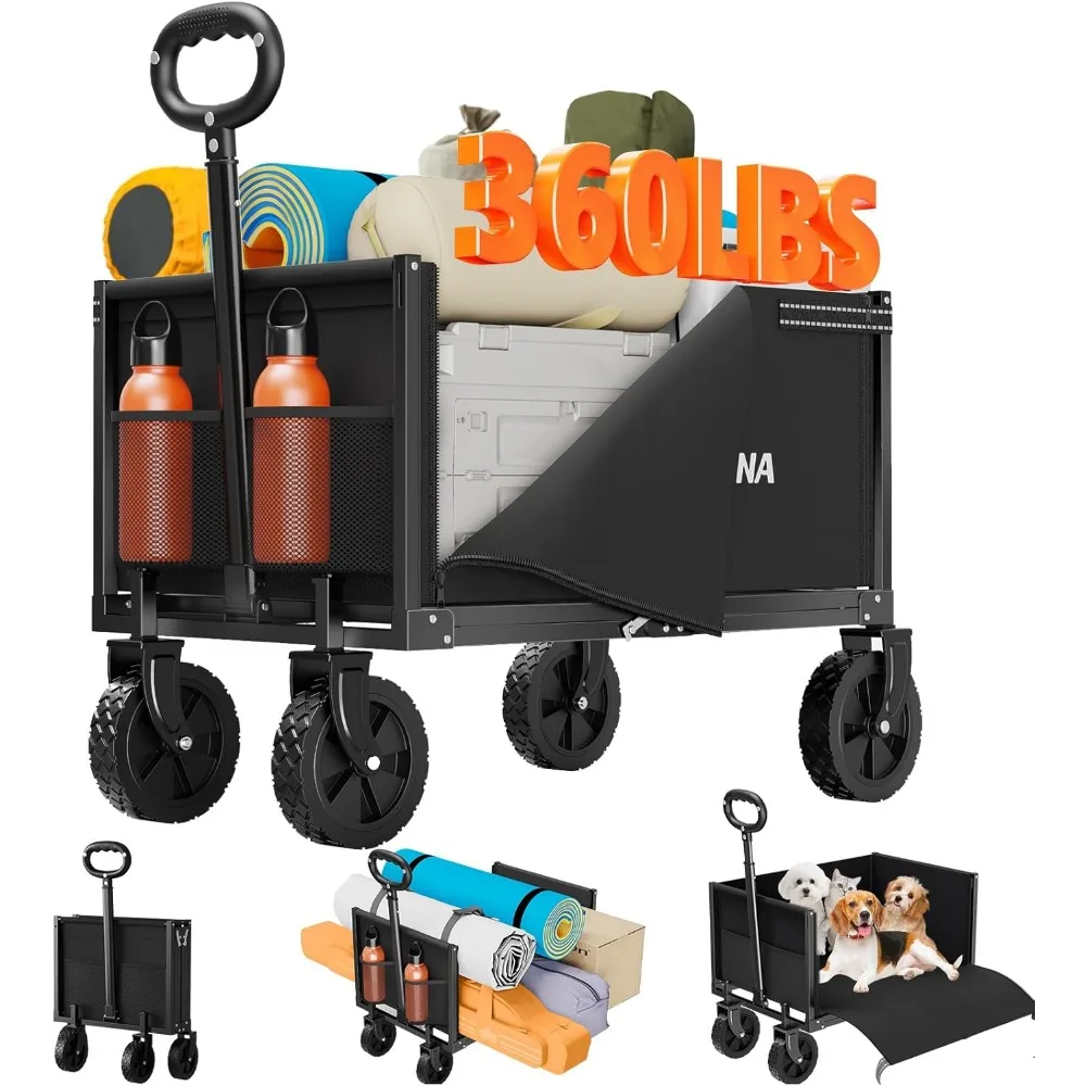 3 in 1 Foldable Utility Wagon 360LBS Lightweight All Terrain Wheels Collapsible Cart for Camping Beach Garden
3 in 1 Foldable Utility Wagon 360LBS Lightweight All Terrain Wheels Collapsible Cart for Camping Beach Garden