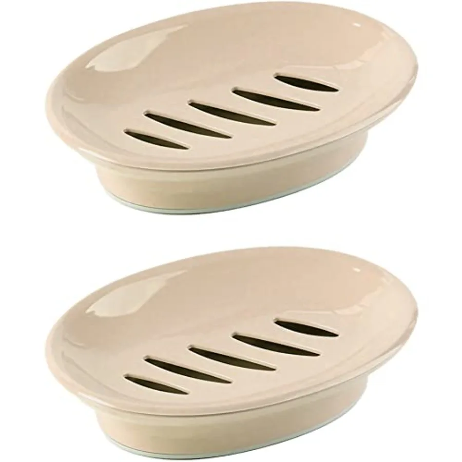2-Pack Soap Dish with Drain Plastic Sponge Holder Easy Cleaning Soap Saver Tray Caddy Keep Dry Stop Mushy for Shower Bathroom K
2-Pack Soap Dish with Drain Plastic Sponge Holder Easy Cleaning Soap Saver Tray Caddy Keep Dry Stop Mushy for Shower Bathroom K