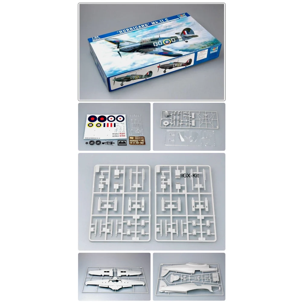 Trumpeter 02415 1/24 Scale British Hurricane MK IIC Fighter Plane Aircraft Craft Assembly Plastic Model Building Kit
Trumpeter 02415 1/24 Scale British Hurricane MK IIC Fighter Plane Aircraft Craft Assembly Plastic Model Building Kit