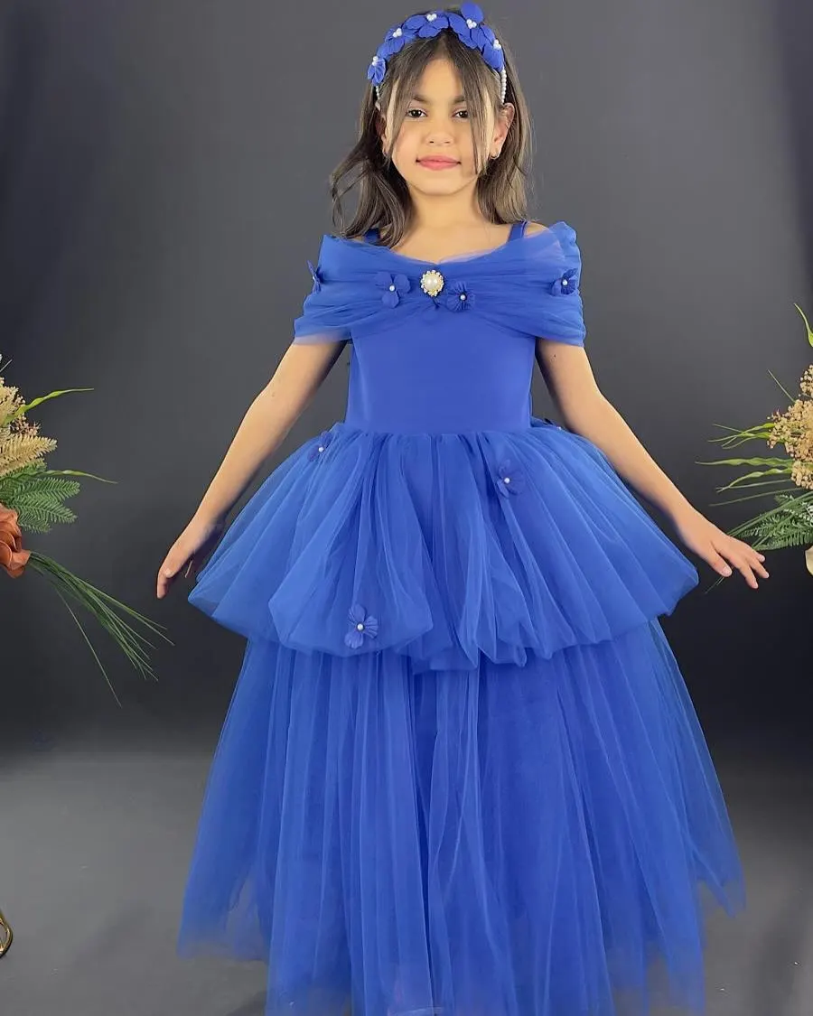 Customized Flower Girls' Dresses Tulle Off the Shoulder 3D Flowers Bubble Dress Tiered Ruffles Cute Birthday Party Evening Gowns
Customized Flower Girls' Dresses Tulle Off the Shoulder 3D Flowers Bubble Dress Tiered Ruffles Cute Birthday Party Evening Gowns