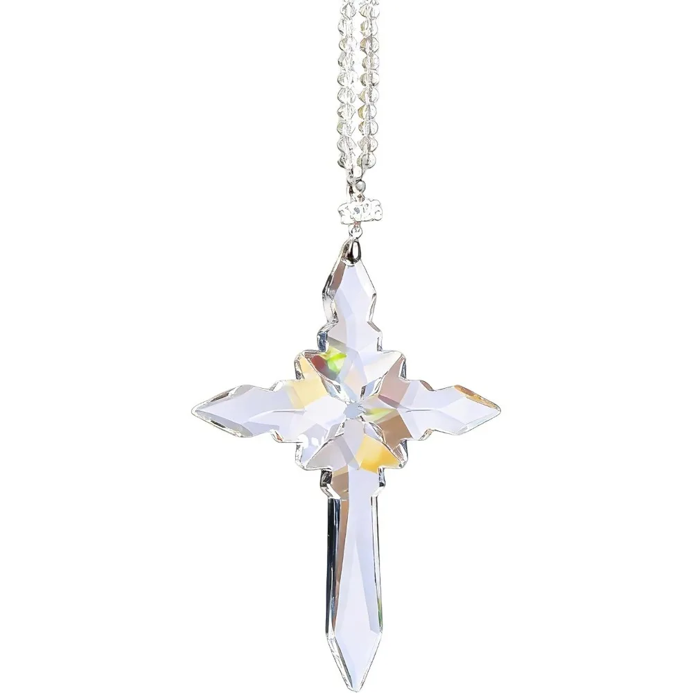 Clear Crystal Cross Car Mirror Hanging Ornament Universal Interior Pendant Decoration for Women
Clear Crystal Cross Car Mirror Hanging Ornament Universal Interior Pendant Decoration for Women