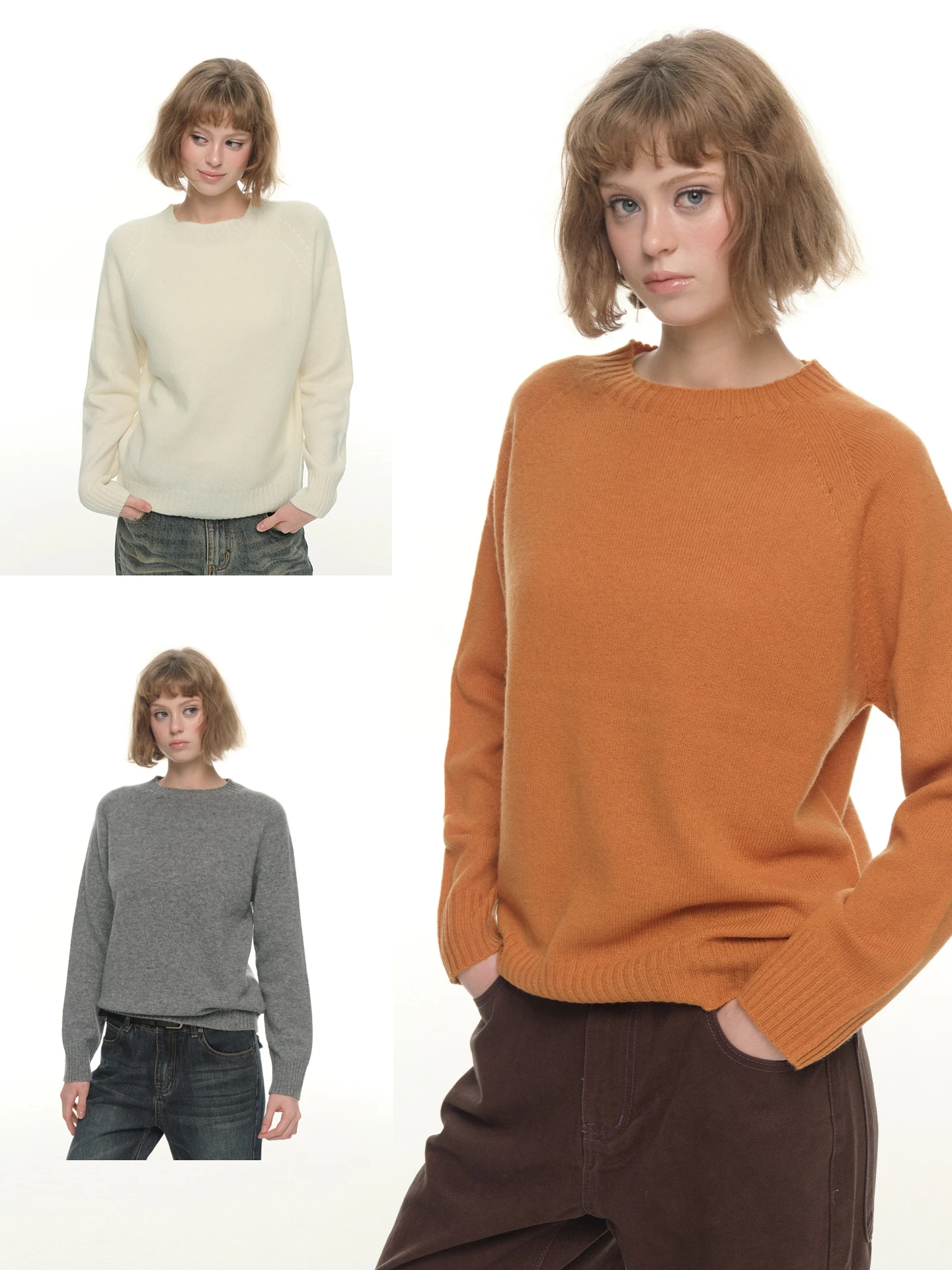 UNRETRO Women's Orange Woolen Sweater Long Sve round Ne Retro Sle Warm Autumn Winter Faion Commute Pure Color Knitwear
UNRETRO Women's Orange Woolen Sweater Long Sve round Ne Retro Sle Warm Autumn Winter Faion Commute Pure Color Knitwear