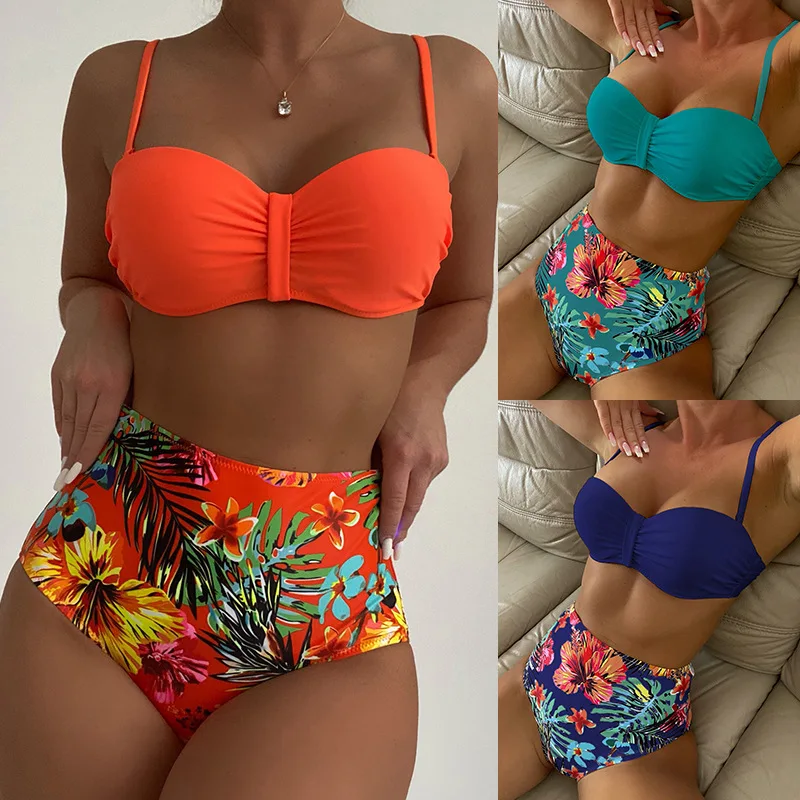 Однотонный комплект бикини с высокой талией, сексуальный раздельный купальник без бретелек для женщин, спортивный купальный костюм для фитнеса
Однотонный комплект бикини с высокой талией, сексуальный раздельный купальник без бретелек для женщин, спортивный купальный костюм для фитнеса