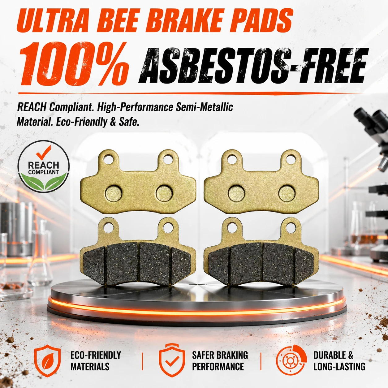 Ultra Bee Brake Pads Semi-Metallic Front Rear for Surron Ultra Bee Enduro Ebike Replacement
Ultra Bee Brake Pads Semi-Metallic Front Rear for Surron Ultra Bee Enduro Ebike Replacement