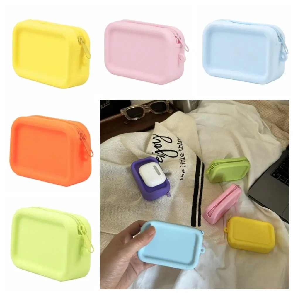 Macaron Color Silicone Cosmetic Bag Coin Purse Mini Multifunction Storage Bag Solid Color Rectangle Small Item Bag Women
Macaron Color Silicone Cosmetic Bag Coin Purse Mini Multifunction Storage Bag Solid Color Rectangle Small Item Bag Women