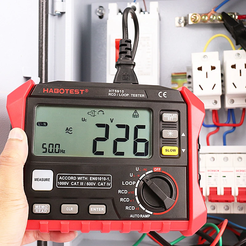 Habotest Digital Rcd/loop Tester Tool MS5910 Rcd and Loop Impedance Check Device Instrument Loop & Rcd Meter HT5910
Habotest Digital Rcd/loop Tester Tool MS5910 Rcd and Loop Impedance Check Device Instrument Loop & Rcd Meter HT5910