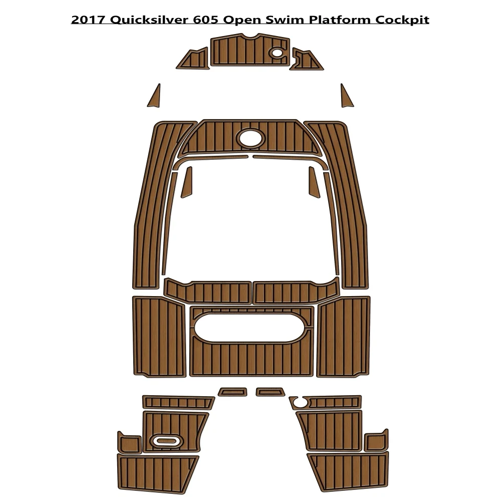 2017 Quicksilver 605 Open Swim Platform Cockpit Pad Boat EVA Foam Faux Teak Deck Floor Mat SeaDek Style Self Adhesive
2017 Quicksilver 605 Open Swim Platform Cockpit Pad Boat EVA Foam Faux Teak Deck Floor Mat SeaDek Style Self Adhesive