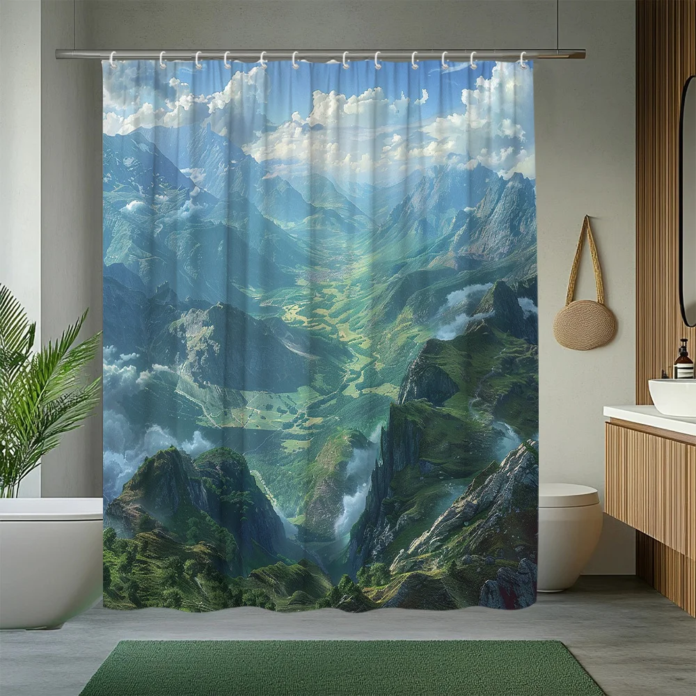 Закрывающаяся занавеска для ванны с горным пейзажем - высококачественный водонепроницаемый, устойчивый к плесени декор для ванной комнаты для спокойных домашних исследований
Закрывающаяся занавеска для ванны с горным пейзажем - высококачественный водонепроницаемый, устойчивый к плесени декор для ванной комнаты для спокойных домашних исследований