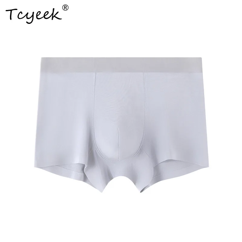 Tcyeek 2PCS 100%Mulberry Silk Casual Underwear, Men's Scarless Mid Waist, Breathable Boxer Briefs, 2024 Spring New P41963QC
Tcyeek 2PCS 100%Mulberry Silk Casual Underwear, Men's Scarless Mid Waist, Breathable Boxer Briefs, 2024 Spring New P41963QC