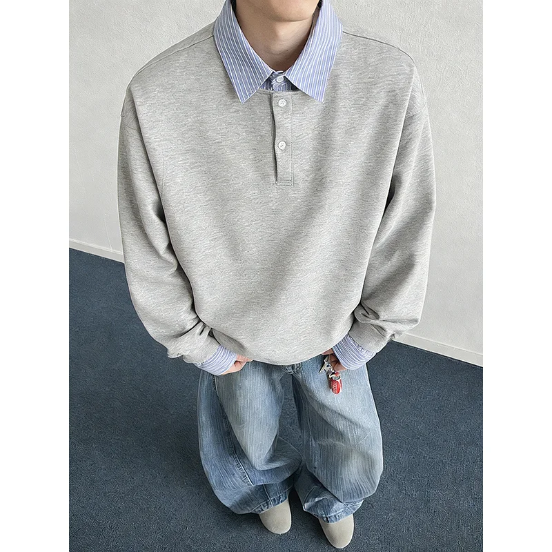Men's Casual Henley Neck Sweatshirt Fake Two Piece Contrast Stripe Collar Long Sleeve Basic Pullover Hip Hop Streetwear
Men's Casual Henley Neck Sweatshirt Fake Two Piece Contrast Stripe Collar Long Sleeve Basic Pullover Hip Hop Streetwear