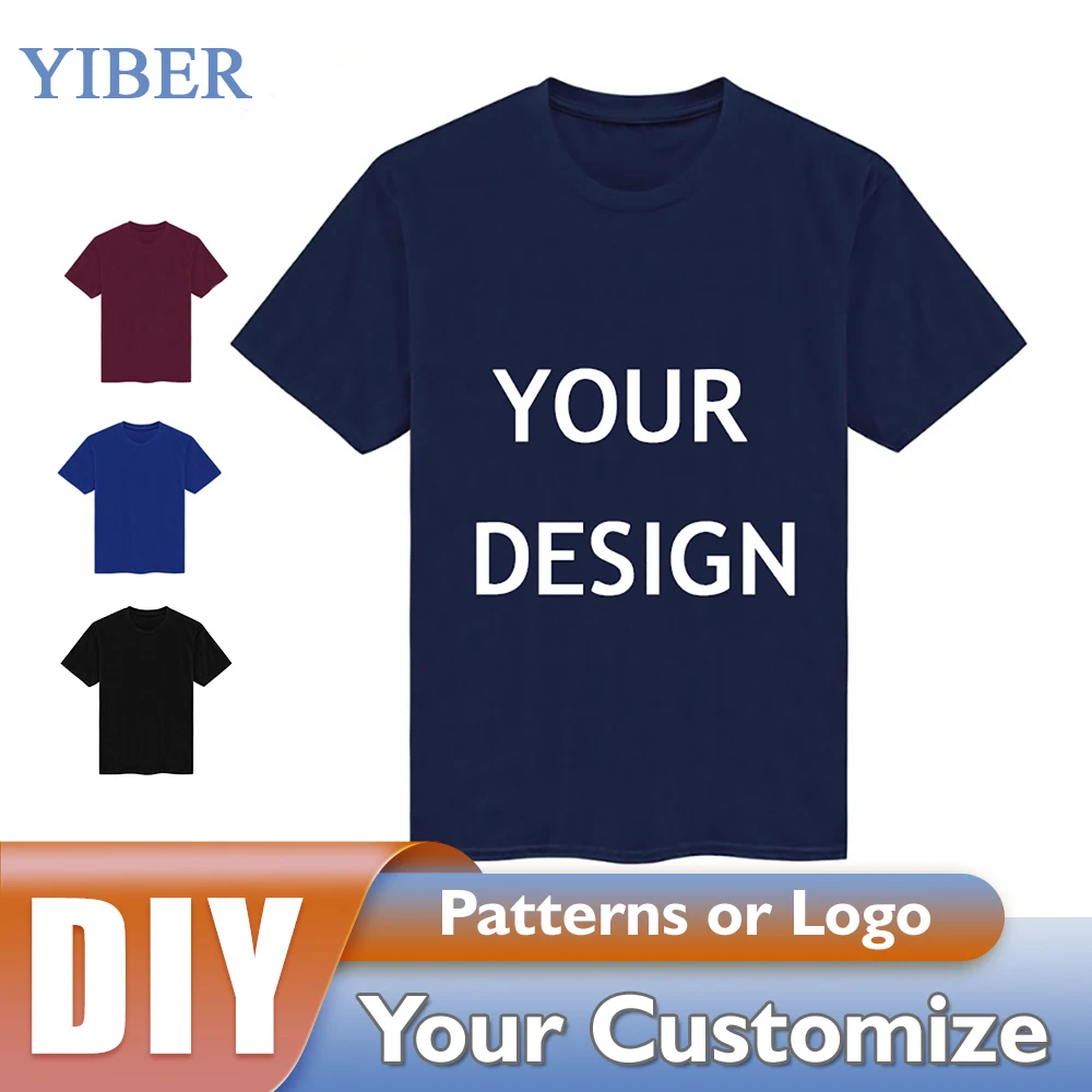 YIBER Custom T-Shirt 100% Cotton Men Customized LOGO/Pattern Short Sleeve Tops Tee Unisex Customize Print or Your Design
YIBER Custom T-Shirt 100% Cotton Men Customized LOGO/Pattern Short Sleeve Tops Tee Unisex Customize Print or Your Design