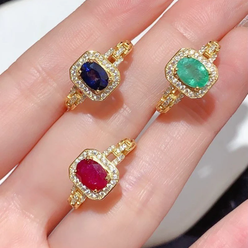Guarantee Natural Emerald Ring with Certificate 5x7mm Real Ruby Silver Ing for Women Gold Plated 925 Silver Sapphire Jewelry
Guarantee Natural Emerald Ring with Certificate 5x7mm Real Ruby Silver Ing for Women Gold Plated 925 Silver Sapphire Jewelry