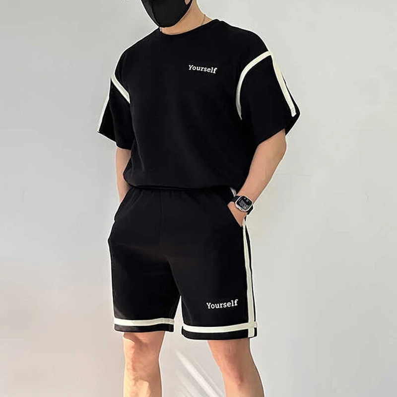 Men's Sports Sets Short Sleeved T Shirt + Shorts Summer GYM Fitness Cotton Loose Men 2 Piece Set Plus Size Fashion Ropa Hombre
Men's Sports Sets Short Sleeved T Shirt + Shorts Summer GYM Fitness Cotton Loose Men 2 Piece Set Plus Size Fashion Ropa Hombre