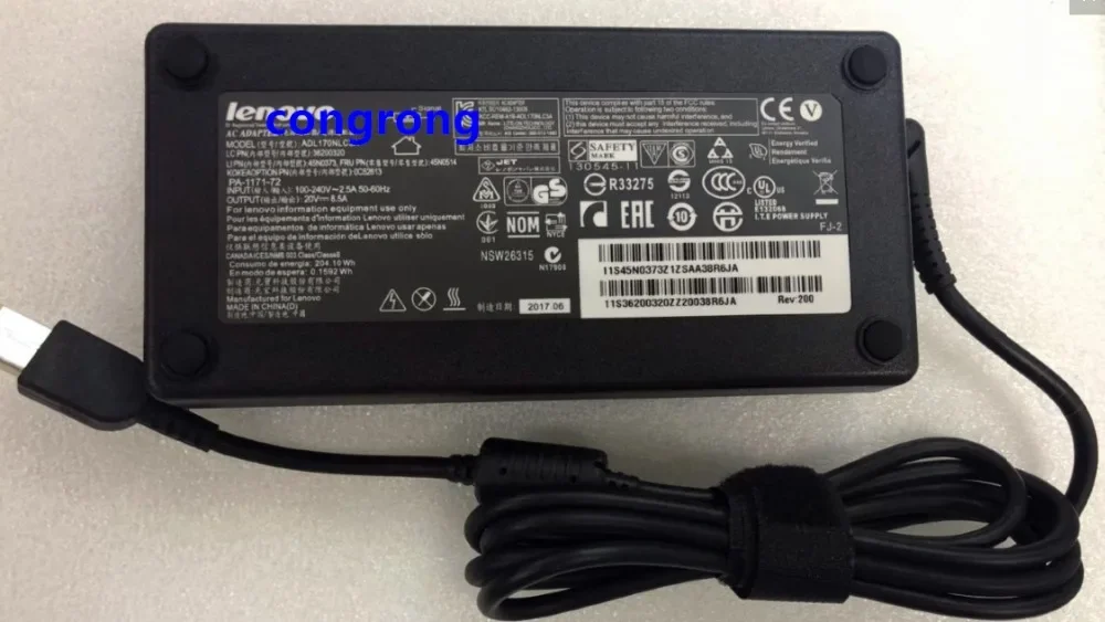 20V 8.5A FANKOU Laptop Charger AC Adapter Power For LENOVO Legion Y720 For Thinkpad P50 P70 T440p T540 T540p W540 W541
20V 8.5A FANKOU Laptop Charger AC Adapter Power For LENOVO Legion Y720 For Thinkpad P50 P70 T440p T540 T540p W540 W541