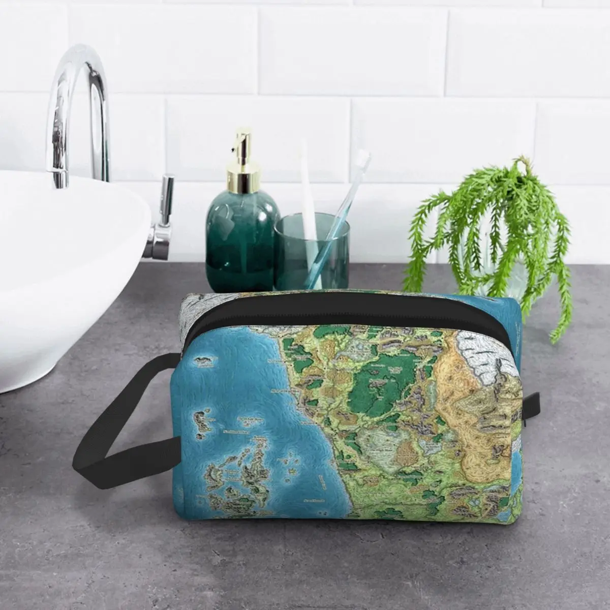 Faerun Map Makeup Bag Cosmetic Organizer Storage Dopp Kit Toiletry Cosmetic Bag for Women Beauty Travel Pencil Case
Faerun Map Makeup Bag Cosmetic Organizer Storage Dopp Kit Toiletry Cosmetic Bag for Women Beauty Travel Pencil Case