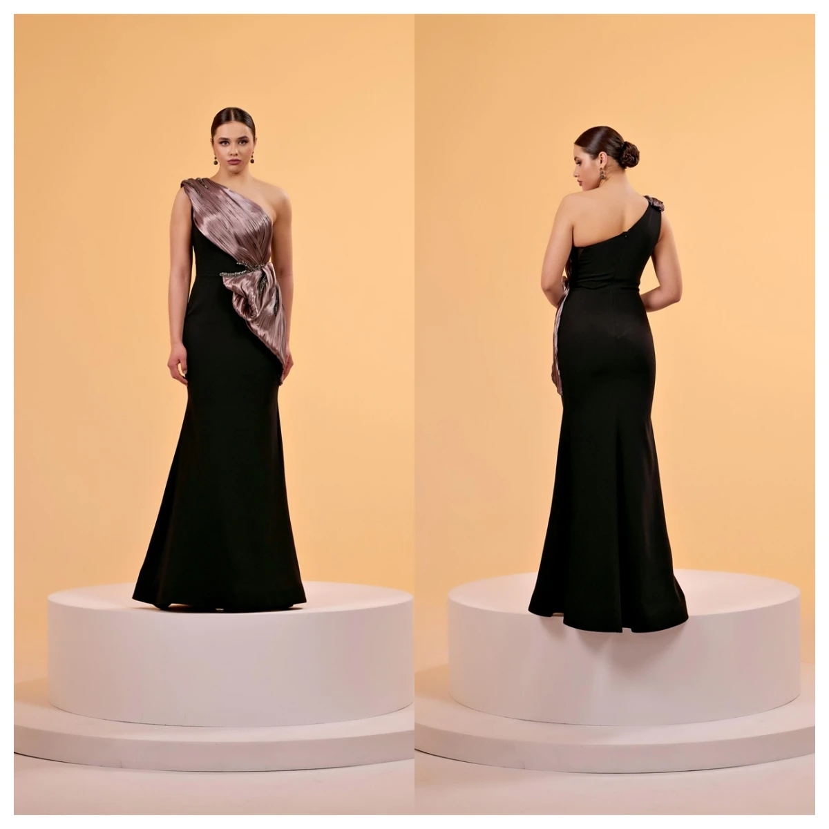 Customized Exquisite Black Jersey Evening Dress One Shoulder Sleeveless Celebrity Gowns Homecoming Dress Temperament
Customized Exquisite Black Jersey Evening Dress One Shoulder Sleeveless Celebrity Gowns Homecoming Dress Temperament