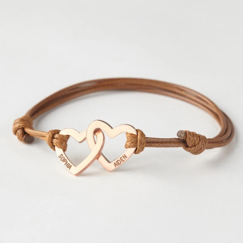 Heart To Heart Bracelet Carving Double Names Bracelets for Couple Mother Daughter Gift Mom Jewelry with Kids Names
Heart To Heart Bracelet Carving Double Names Bracelets for Couple Mother Daughter Gift Mom Jewelry with Kids Names