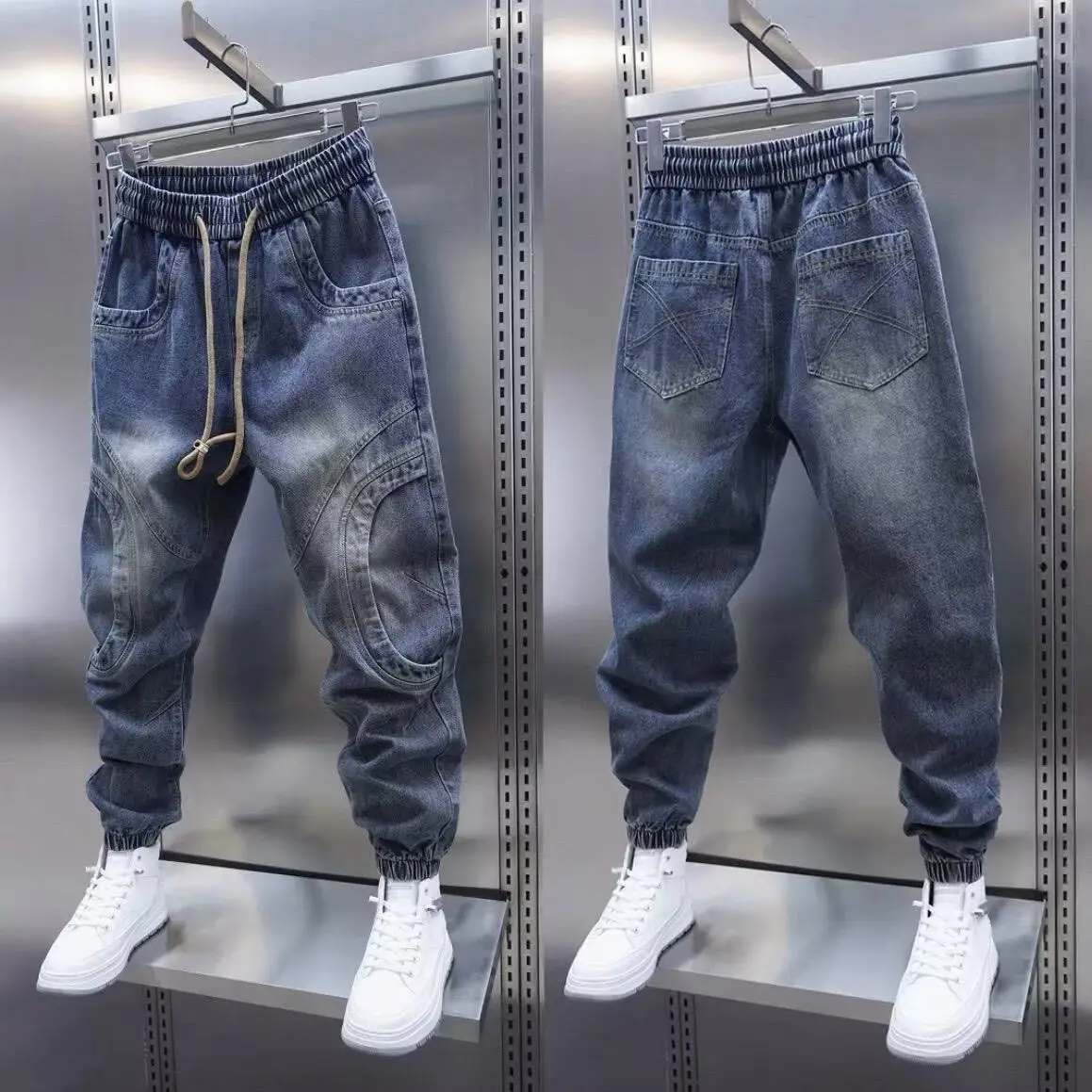 Trendy Harajuku Loose Fit Men's Jeans Retro Splicing Casual Pants High Waist Straight Leg Cotton Polyester Blend Antibacterial
Trendy Harajuku Loose Fit Men's Jeans Retro Splicing Casual Pants High Waist Straight Leg Cotton Polyester Blend Antibacterial