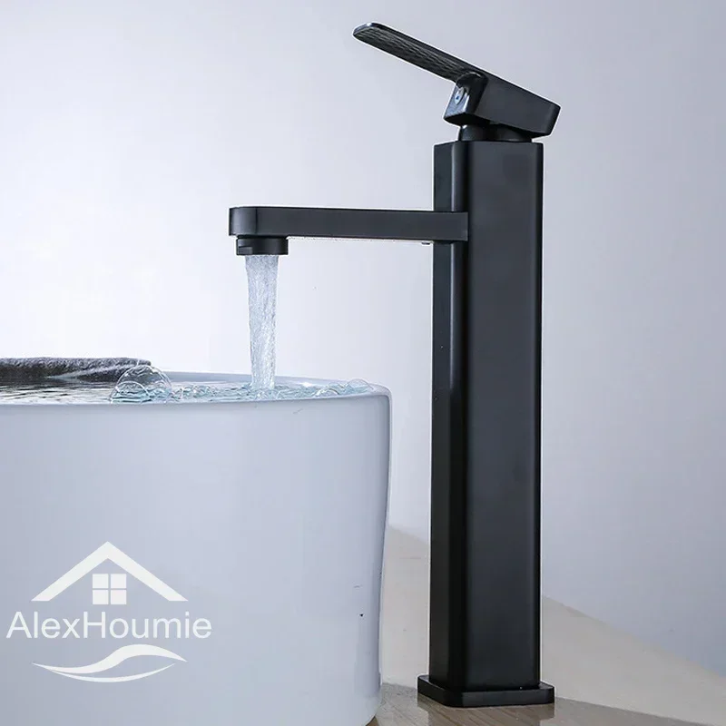 Black Bathroom Faucet Hot Cold Water Sink Mixer Tap Faucets Single Hole Tapware
Black Bathroom Faucet Hot Cold Water Sink Mixer Tap Faucets Single Hole Tapware