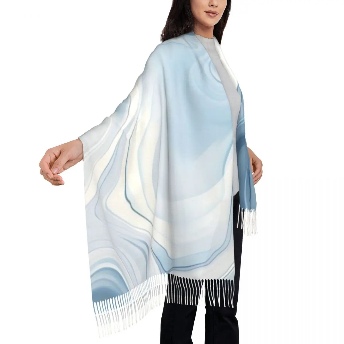 Quiet Tide Abstract Decorative Print Shawl A Tassel Scarf
Quiet Tide Abstract Decorative Print Shawl A Tassel Scarf