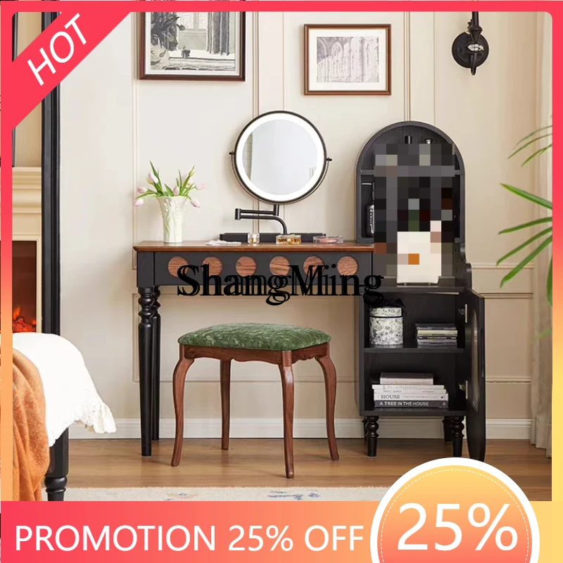 SM medieval style solid wood dresser chest cabinet integrated retractable light retro bedroom makeup table
SM medieval style solid wood dresser chest cabinet integrated retractable light retro bedroom makeup table