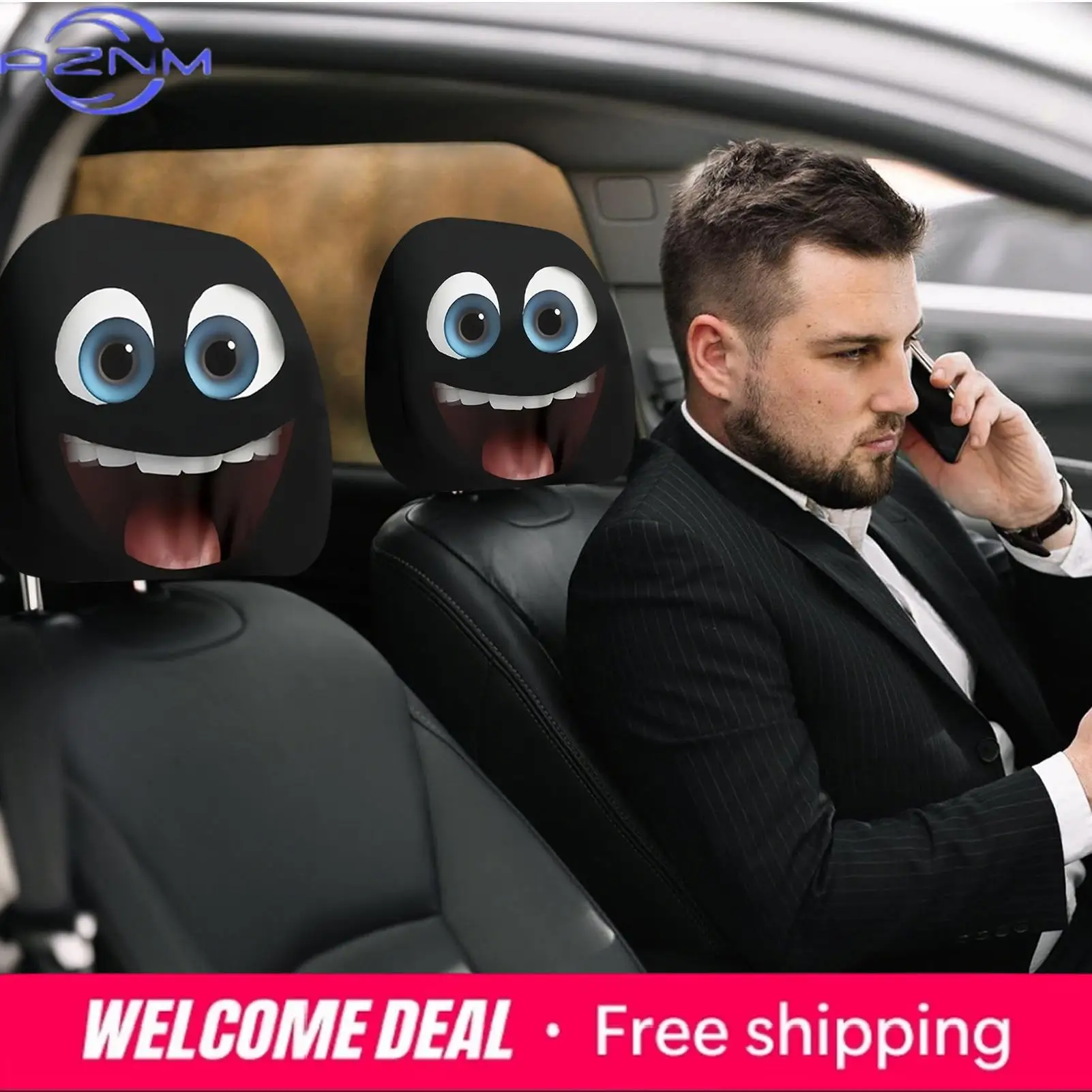 1 pair Seat Head Rest Protectors for Car Elastic Funny Cartoon Car Headrest Covers Big Eyes Design - Car Interior Accessories
1 pair Seat Head Rest Protectors for Car Elastic Funny Cartoon Car Headrest Covers Big Eyes Design - Car Interior Accessories