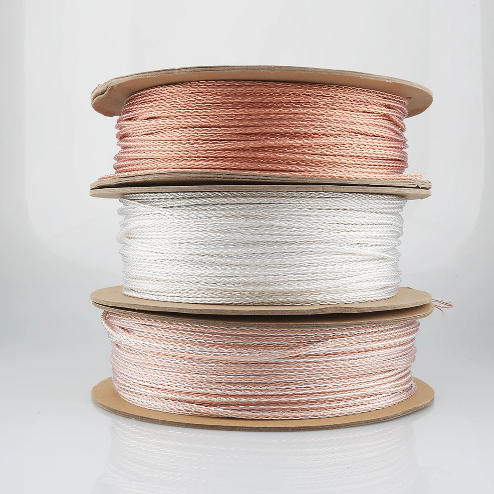 Audiophile-Grade 8-Core Braided OCC Headphone Wire, Audiocrast 819 Series AC/AG/CU PTFE-Insulated Bulk Cable for Custom Earphone
Audiophile-Grade 8-Core Braided OCC Headphone Wire, Audiocrast 819 Series AC/AG/CU PTFE-Insulated Bulk Cable for Custom Earphone