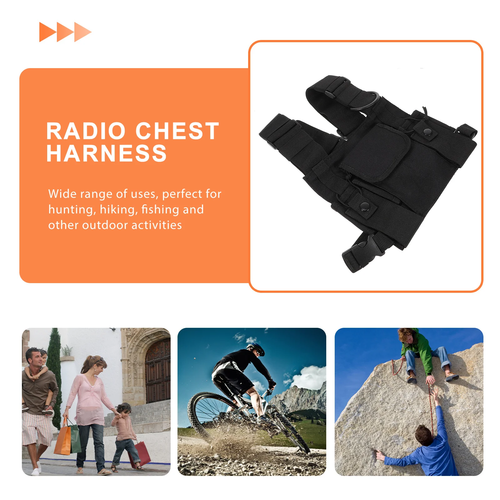 Chest Pack Tactical Vest Rig Design For Radio Walkie Outdoor Hiking Hunting Fishing Camping Chest Harness
Chest Pack Tactical Vest Rig Design For Radio Walkie Outdoor Hiking Hunting Fishing Camping Chest Harness