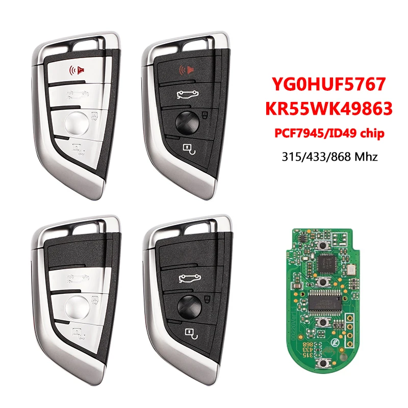 For BMW G30 G31 YG0HUF5767/KR55WK49863 With PCF7945 Chip CAS4/CAS4+/FEM/BDC Systems 315/433/868 Mhz 3/4 Buttons Car Remote Key
For BMW G30 G31 YG0HUF5767/KR55WK49863 With PCF7945 Chip CAS4/CAS4+/FEM/BDC Systems 315/433/868 Mhz 3/4 Buttons Car Remote Key