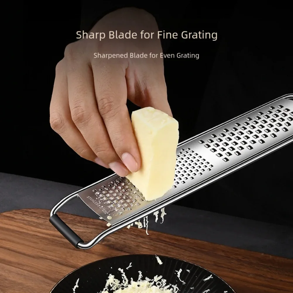 Stainless Steel Kitchen Zester Grater With Fine/Coarse Blades Kitchen Tools For Lemon Peel, Garlic, Chocolate, Fruits, Vegetable
Stainless Steel Kitchen Zester Grater With Fine/Coarse Blades Kitchen Tools For Lemon Peel, Garlic, Chocolate, Fruits, Vegetable