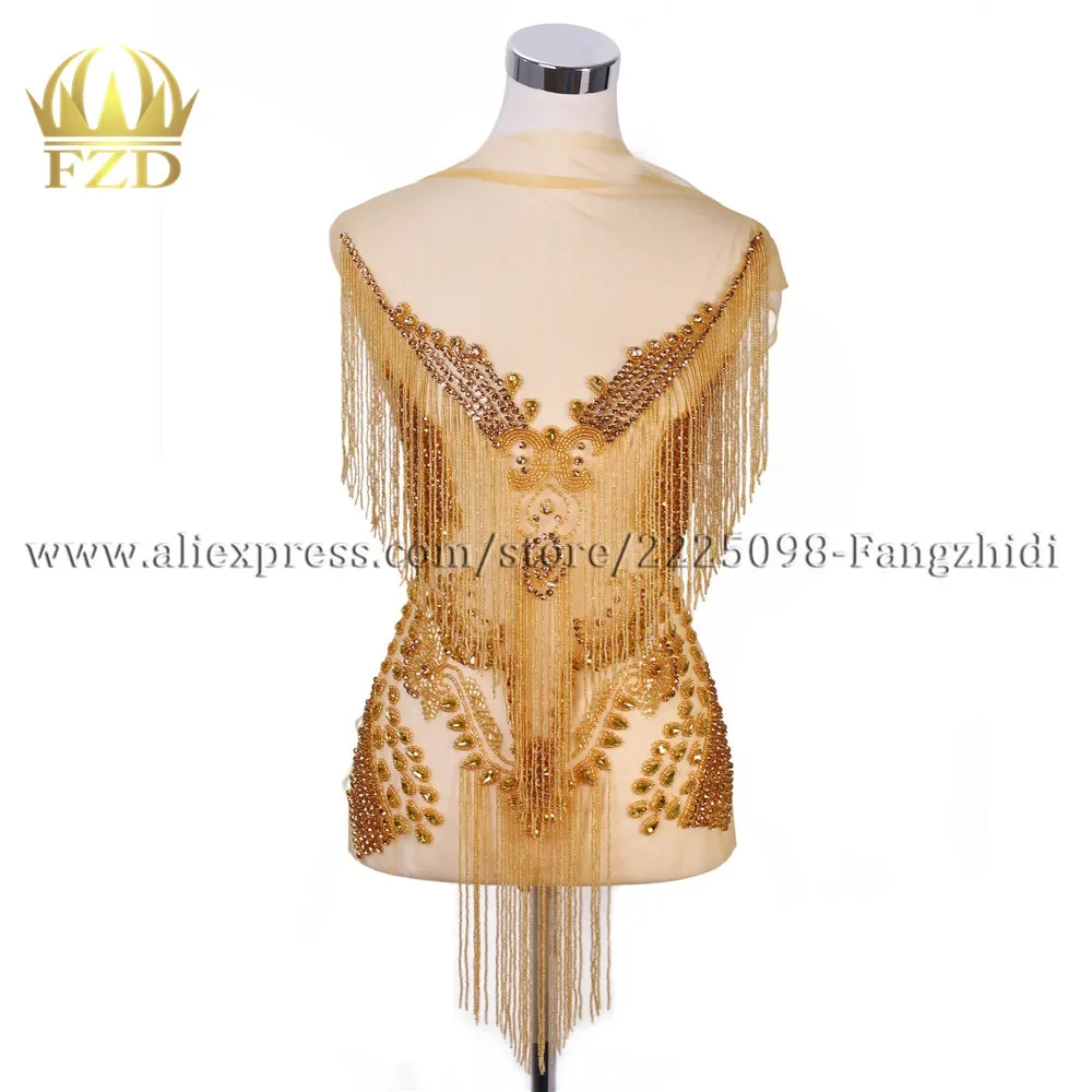 FZD 1 Piece Tasseled Stone Clothing Beaded Rhinestone Applique Patches with Gauze for Clothing and Evening Dress Diy Craft
FZD 1 Piece Tasseled Stone Clothing Beaded Rhinestone Applique Patches with Gauze for Clothing and Evening Dress Diy Craft