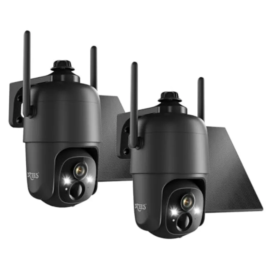 Outdoor security cameras: wireless 2K pan/tilt 360 solar/battery-powered WiFi cameras with AI motion detection, color night vis
Outdoor security cameras: wireless 2K pan/tilt 360 solar/battery-powered WiFi cameras with AI motion detection, color night vis