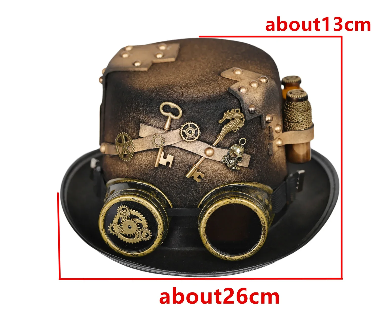 HOT Steampunk Top Hat Cosplay Dance Party Pill Bottle Goggles
HOT Steampunk Top Hat Cosplay Dance Party Pill Bottle Goggles