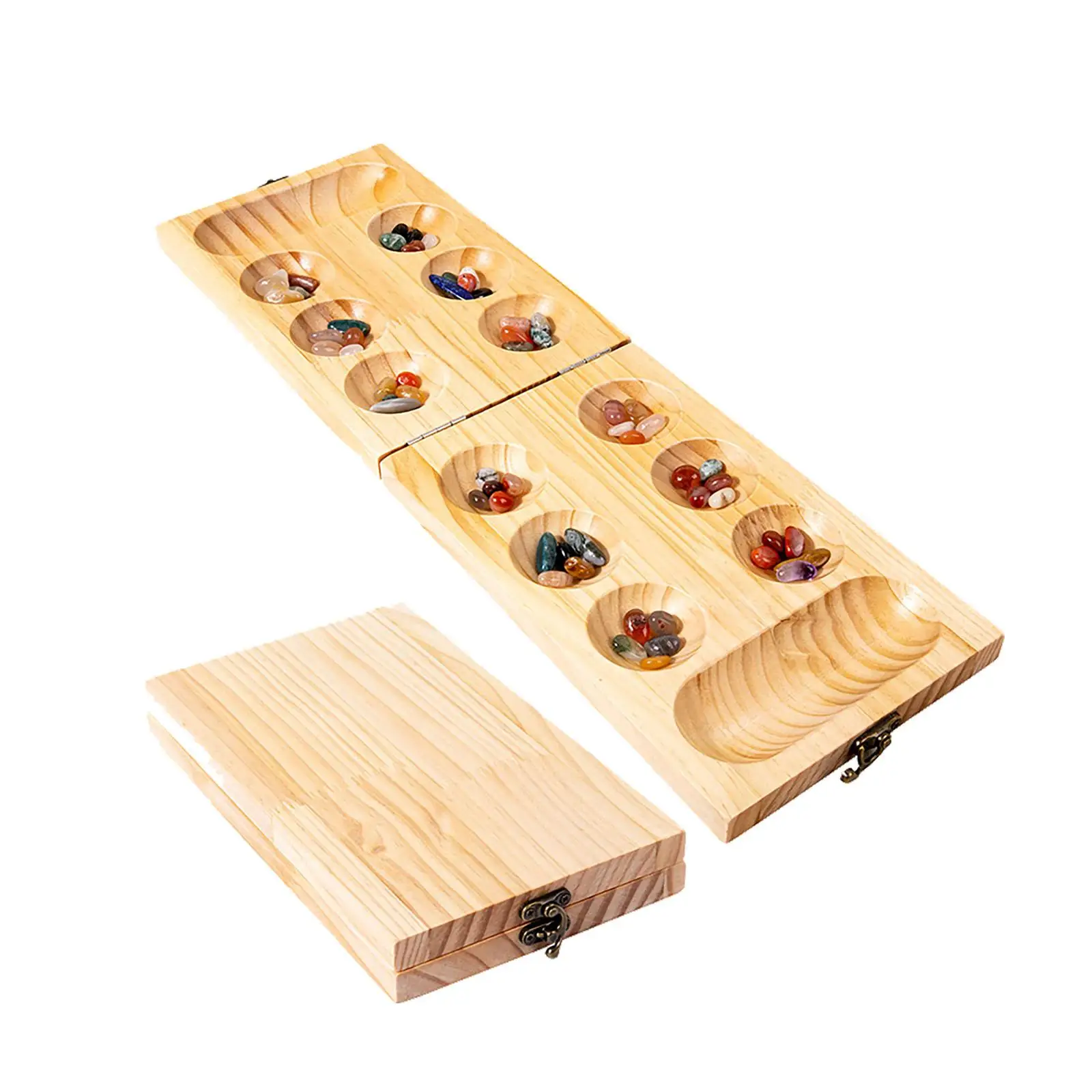 Wood 50 Beads Mancala Board Game Tabletop Game Teen Classic Family Games Foldable Mancala Board Game for Travel Party Adults
Wood 50 Beads Mancala Board Game Tabletop Game Teen Classic Family Games Foldable Mancala Board Game for Travel Party Adults