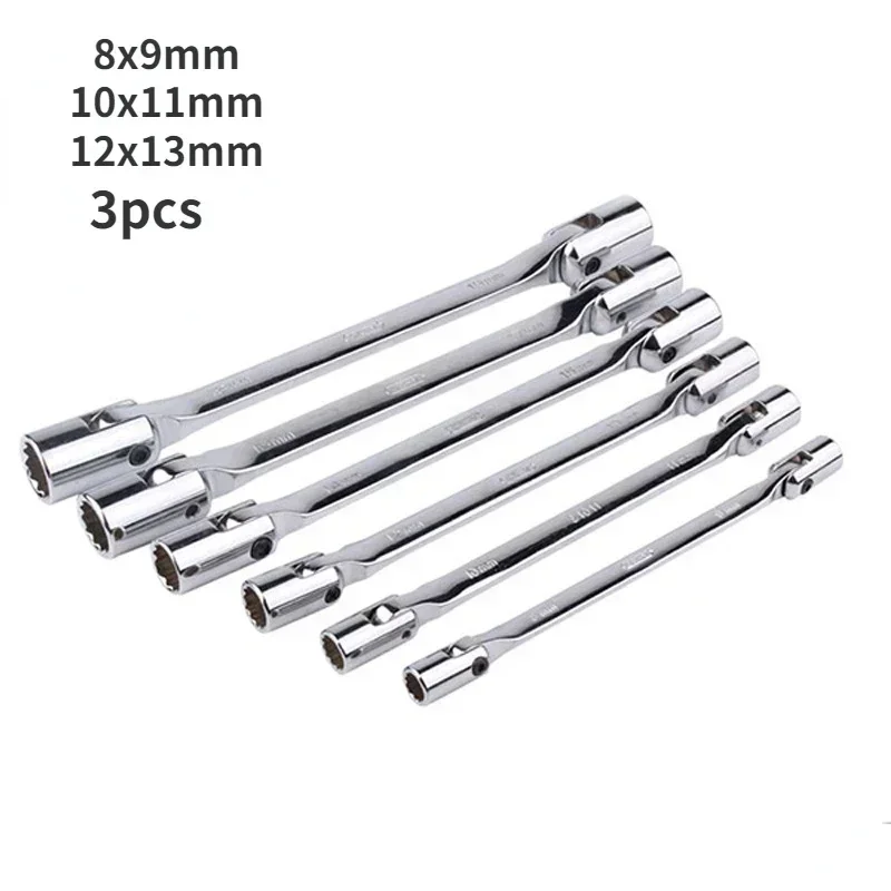 3pcs Metric Double 12 point PT Swivel Head Flexible Socket Wrench Spanner CRV steel Tool wrench set
3pcs Metric Double 12 point PT Swivel Head Flexible Socket Wrench Spanner CRV steel Tool wrench set