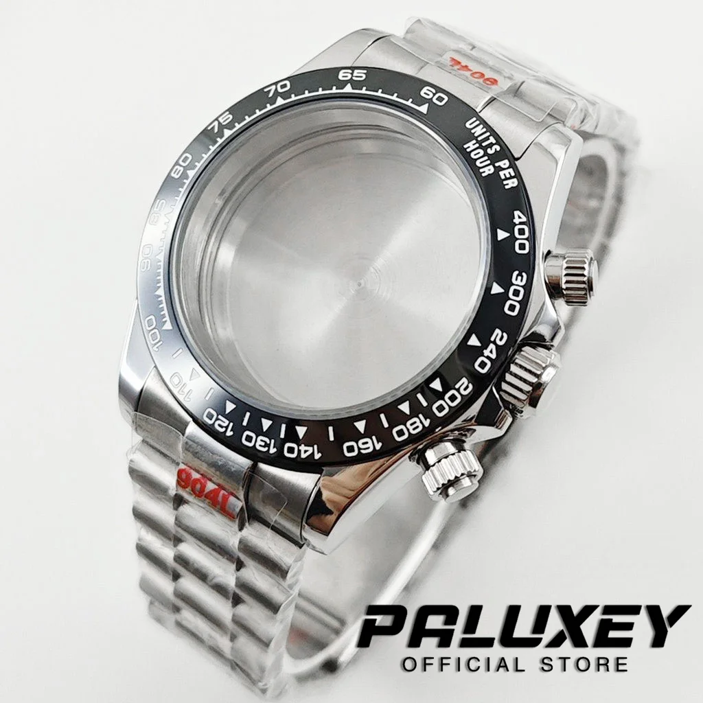 40mm Chronograph Indices Watch Case Presidential Bracelet Stainless Steel Waterproof For VK63 VK63A VK64 Movement
40mm Chronograph Indices Watch Case Presidential Bracelet Stainless Steel Waterproof For VK63 VK63A VK64 Movement