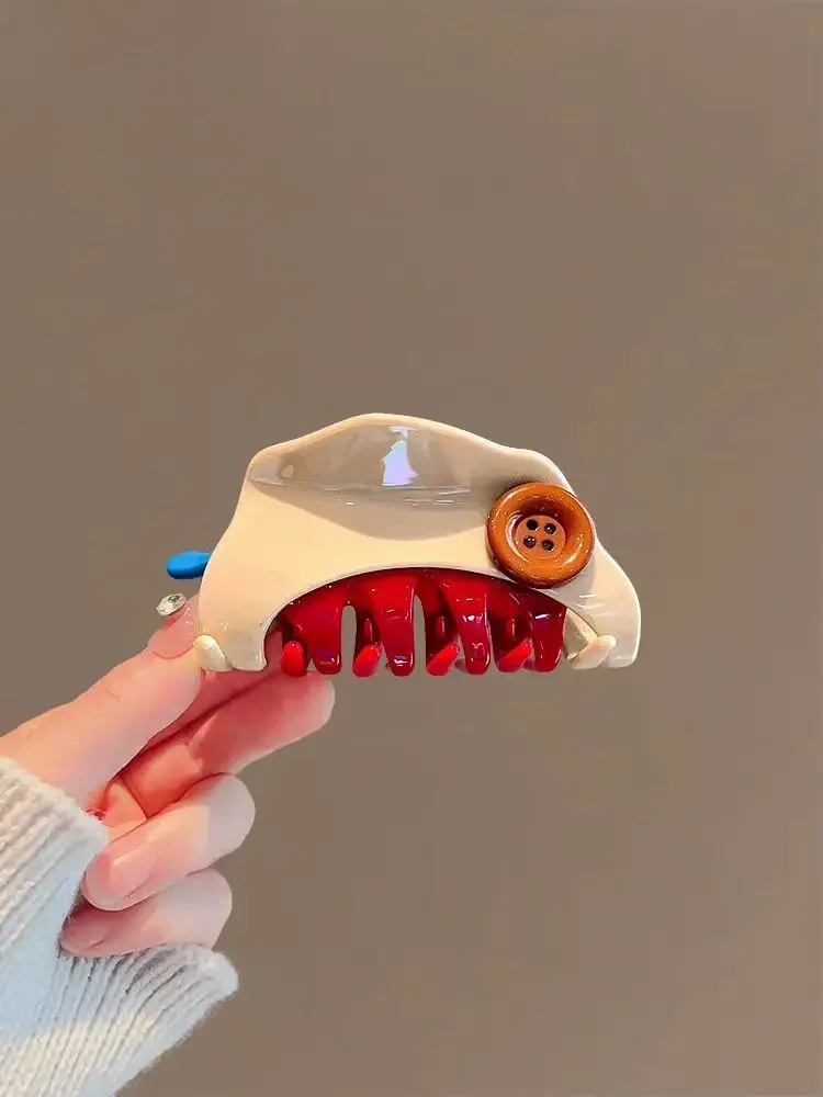 Button High-end Red Hair Clip 2025 New Women's Fashionable Temperament Geometric Headdress Acetate Retro Shark Hair Clip
Button High-end Red Hair Clip 2025 New Women's Fashionable Temperament Geometric Headdress Acetate Retro Shark Hair Clip