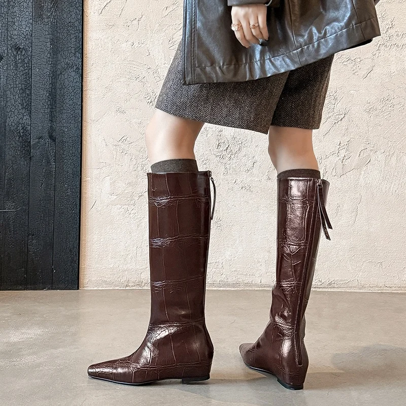 Genuine Leather Mid Calf Boots Retro Knee high boots,women boots,knight boots,Modern boots, Large Size Long Boots Womens Shoes
Genuine Leather Mid Calf Boots Retro Knee high boots,women boots,knight boots,Modern boots, Large Size Long Boots Womens Shoes
